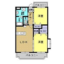 サニーコート風花 305 ｜ 鹿児島県鹿児島市田上８丁目（賃貸マンション2LDK・3階・50.02㎡） その2