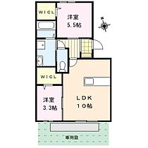 ロワゾー・ブリュ 102 ｜ 福岡県久留米市津福今町（賃貸アパート2LDK・1階・46.00㎡） その2