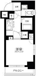 ツインズ西新宿ノースピア 1Kの間取図画像