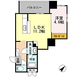 KYビル 1LDKの間取図画像
