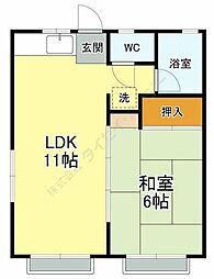シャイン・アネックス 1LDKの間取図画像