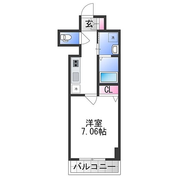 大阪府大阪市平野区加美北４丁目(賃貸マンション1K・2階・25.00㎡)の写真 その2