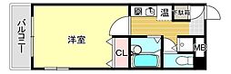 パインストン今泉 1Kの間取図画像