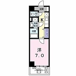 ロテュスパルク 1Kの間取図画像