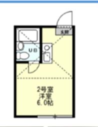 パンシオン読売ランドA棟 ワンルームの間取図画像