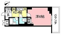 ソレアード下北沢 1Kの間取図画像