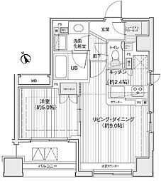 ドゥーエ銀座イースト1 1LDKの間取図画像
