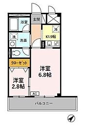 サンライトヒルズ 2Kの間取図画像