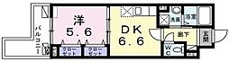 シャルフィ 1DKの間取図画像
