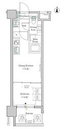 ONEROOFRESIDENCE錦糸町 1DKの間取図画像
