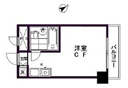 ユーステム浦安 ワンルームの間取図画像