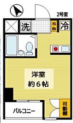 グランマーレ早稲田 ワンルームの間取図画像