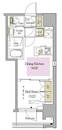 アーバネックス早稲田テラス 1DKの間取図画像