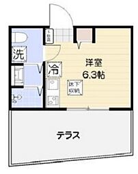 アパート ワンルームの間取図画像