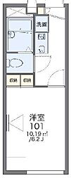 レオパレスアルシオネ飛路 1Kの間取図画像