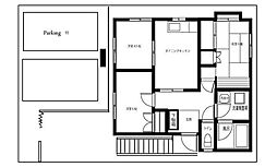 ＳＡホーム 2階3DKの間取り