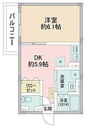 間取図画像 1DK