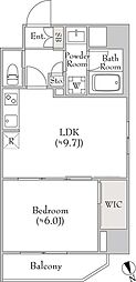 ルミークアン北上野 1LDKの間取図画像