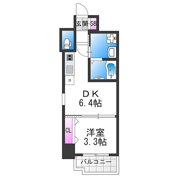 クローバー・プレミア長居公園東 ｜大阪府大阪市東住吉区鷹合２丁目(賃貸マンション1DK・9階・26.67㎡)の写真 その2