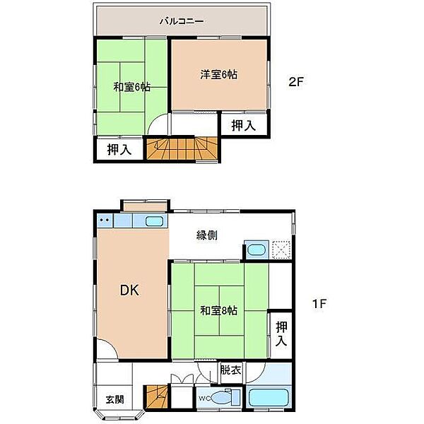 藤代貸家 ｜茨城県取手市藤代(賃貸一戸建3DK・--・67.06㎡)の写真 その2