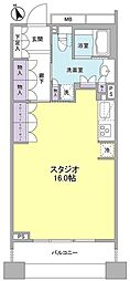 パークフラッツ銀座イースト ワンルームの間取図画像