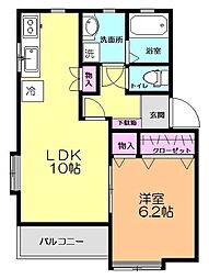 ガーラサントク2 1LDKの間取図画像