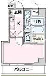 リエカ溝の口 1Kの間取図画像