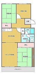 長丘ハウス1 3LDKの間取図画像