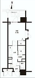プライムアーバン錦糸公園 1Kの間取図画像