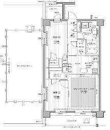西武多摩川線 新小金井駅 徒歩5分の賃貸マンション 5階2LDKの間取り