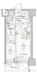 makes新中野ASYLCOURT 1DKの間取図画像