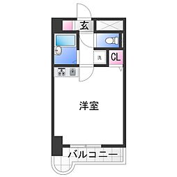 プランドールマサキ ワンルームの間取図画像