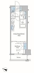 アーバネックス住吉 1LDKの間取図画像