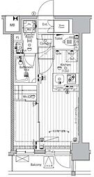 makes新中野ASYLCOURT 1DKの間取図画像