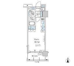 パークアクシス蒲田ステーションゲート ワンルームの間取図画像