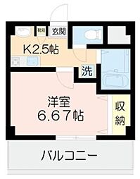 Ts 1階1Kの間取り