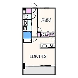 ドーマ泉大津 1LDKの間取図画像
