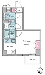 LIGHTTERRACE押上 ワンルームの間取図画像