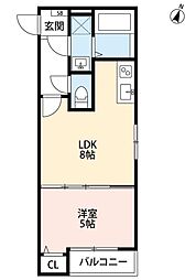 T.Aさいたま市中央区上峰2丁目 1LDKの間取図画像