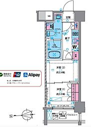 Genoviaasakusa6skygarden 2Kの間取図画像
