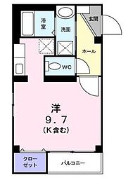 ソレーユ ワンルームの間取図画像