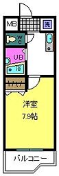 ラフィーネ北島 1Kの間取図画像