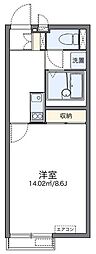 レオネクストクレディ 2階1Kの間取り