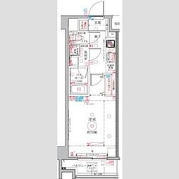クレヴィスタ亀戸6 1Kの間取図画像