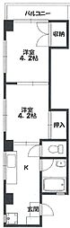 第一沢登ビル 3階2Kの間取り