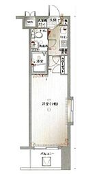 サヴォイステュディオブランシェ 1Kの間取図画像