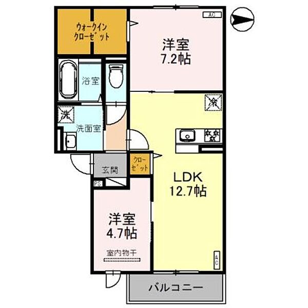 リヴィエール ｜大阪府柏原市古町３丁目(賃貸アパート2LDK・1階・58.37㎡)の写真 その2