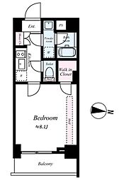 ブライズ赤羽 5階1Kの間取り
