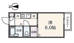 ヒルトップ金沢文庫1 1Kの間取図画像