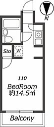メゾン・ド・ロワジール ワンルームの間取図画像